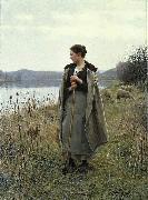 Daniel Ridgway Knight The Shepherdess of Rolleboise oil painting